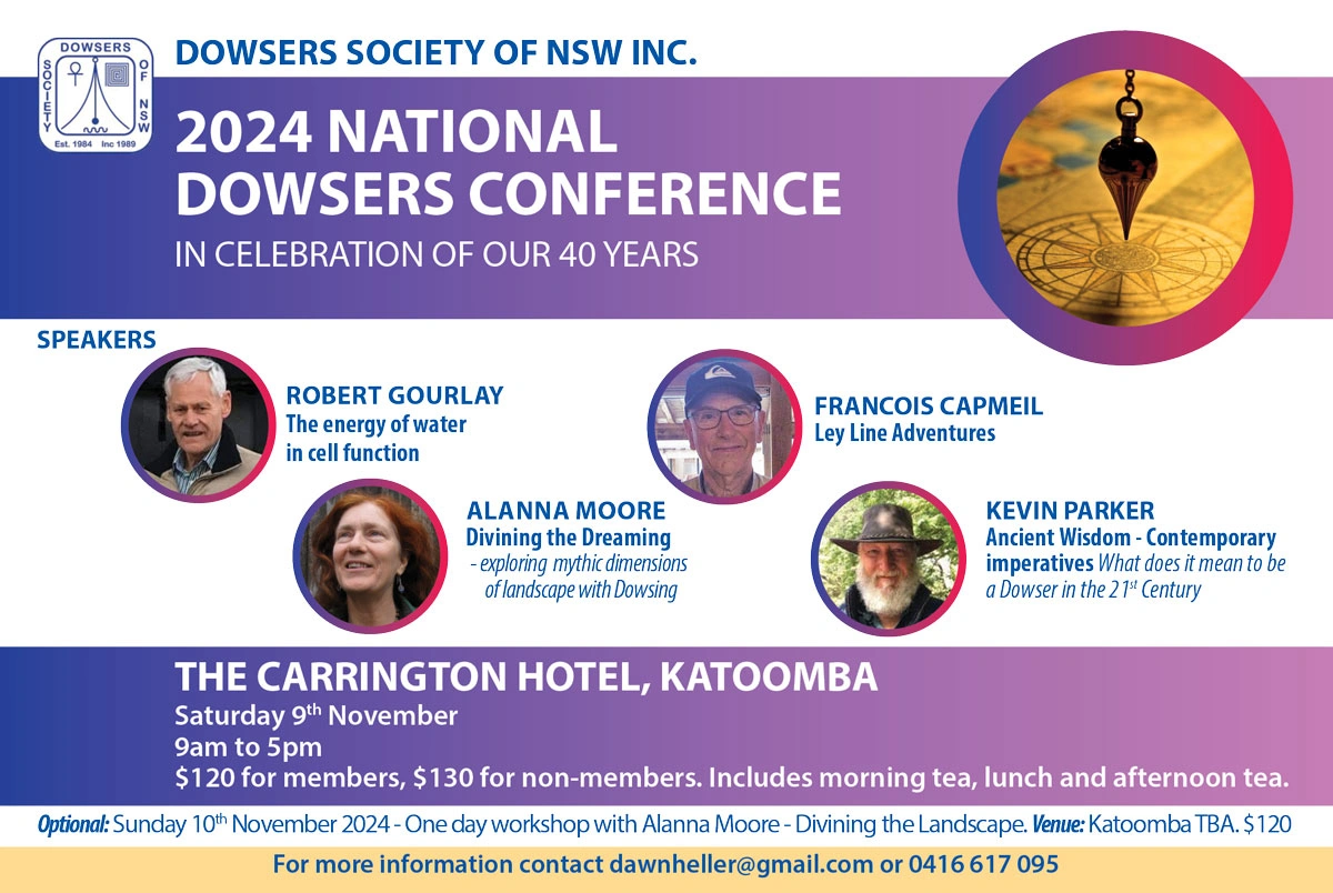 National Dowsing Conference Dowsers Society of NSW flyer